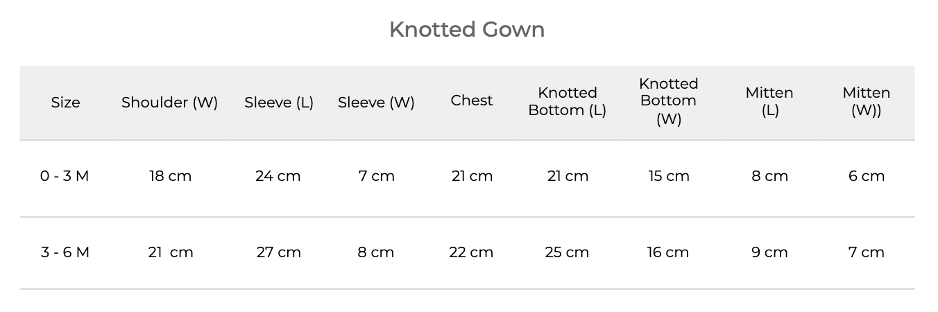 Long Sleeved Knotted Gowns