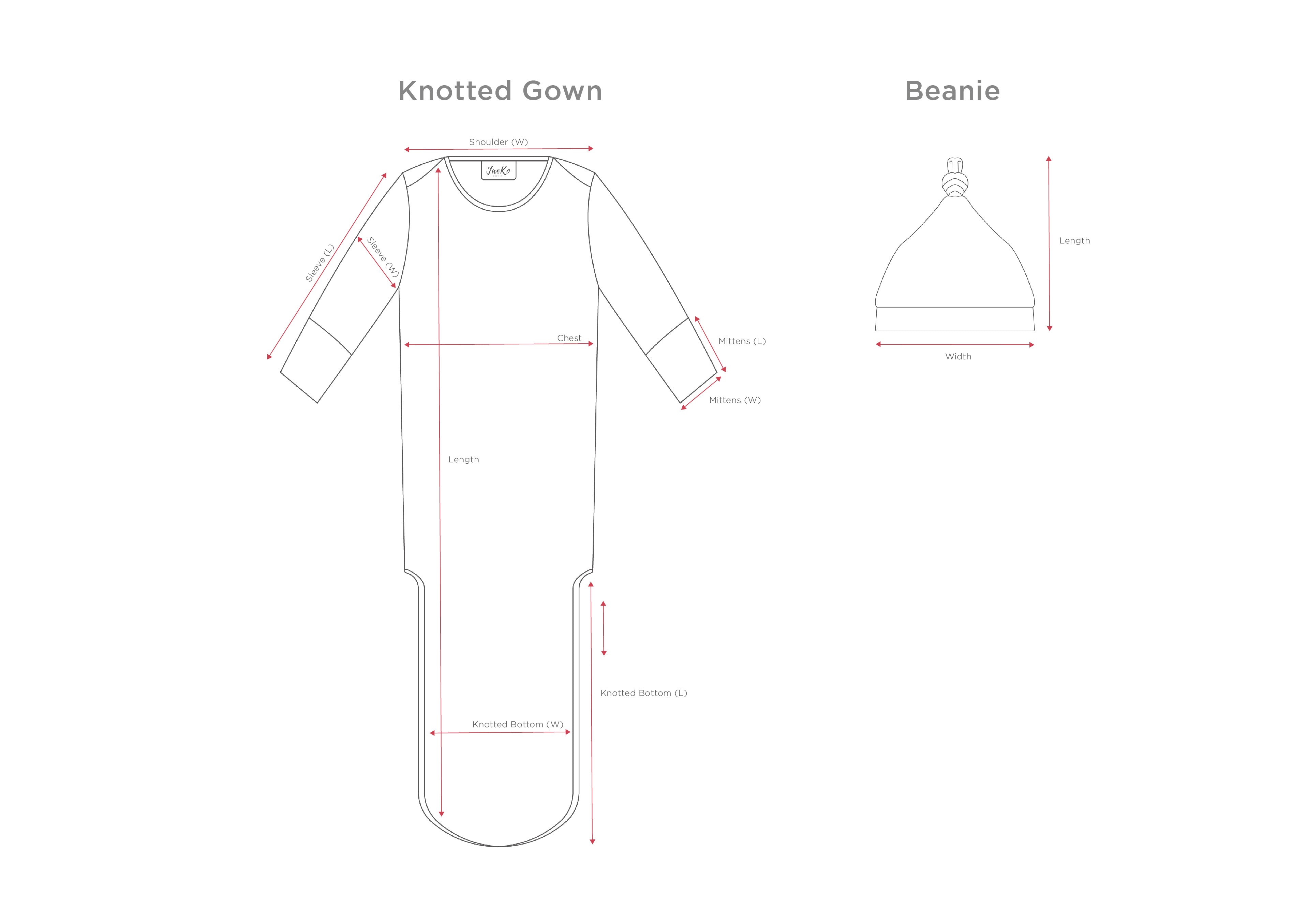 Long Sleeved Knotted Gowns